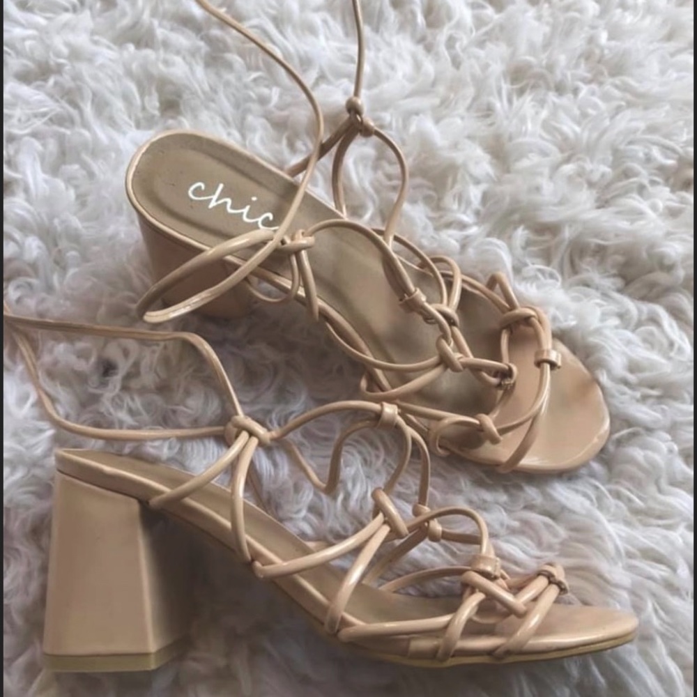 Chic Pink Strappy Wedges / Heels